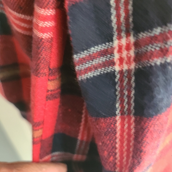 NWT Hudson Gray Tier Red Relaxed Bohemian Laid-back Casual Plaid Mini Dress Sz M - Picture 6 of 6